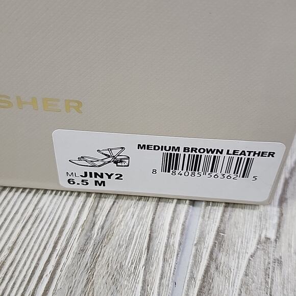 Marc Fisher LTD Jiny Leather Barely There Snake Print Sandals Womens 6.5 NEW - Picture 11 of 13